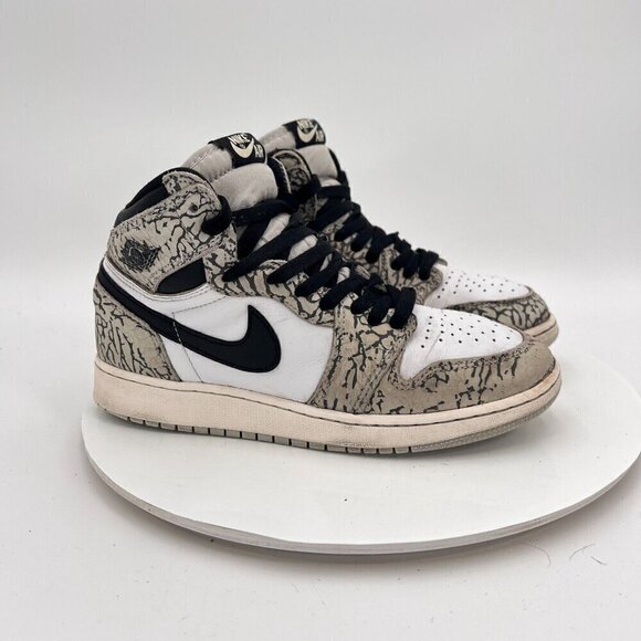 Nike Air Jordan 1 Retro Youth Size 6Y Women 7. 5 FD1437 052 White Elephant Shoe - Picture 4 of 15